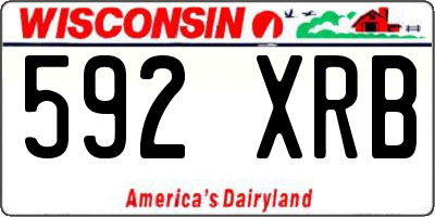 WI license plate 592XRB