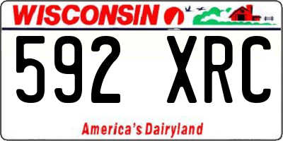 WI license plate 592XRC