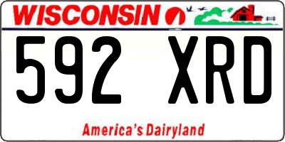 WI license plate 592XRD