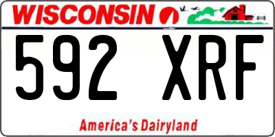 WI license plate 592XRF