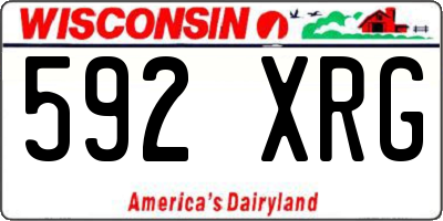WI license plate 592XRG