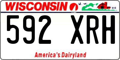 WI license plate 592XRH