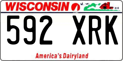 WI license plate 592XRK