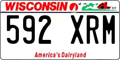 WI license plate 592XRM