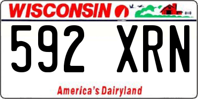 WI license plate 592XRN