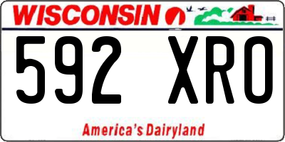 WI license plate 592XRO