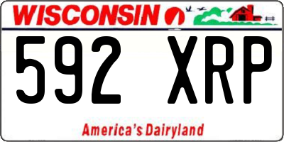 WI license plate 592XRP