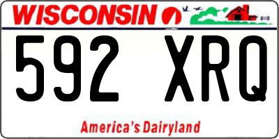 WI license plate 592XRQ