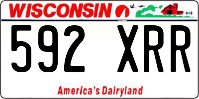 WI license plate 592XRR