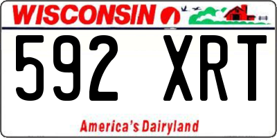WI license plate 592XRT