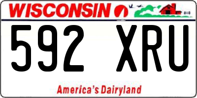 WI license plate 592XRU