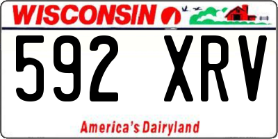 WI license plate 592XRV