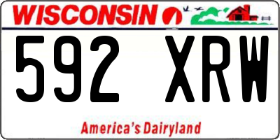 WI license plate 592XRW