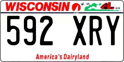 WI license plate 592XRY