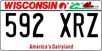 WI license plate 592XRZ