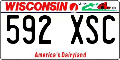 WI license plate 592XSC