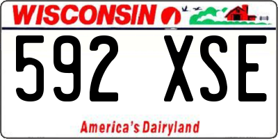 WI license plate 592XSE