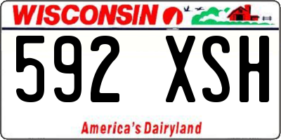 WI license plate 592XSH