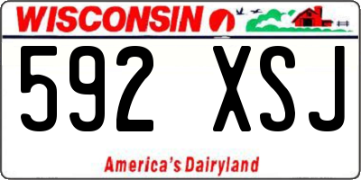 WI license plate 592XSJ