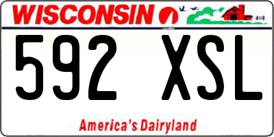 WI license plate 592XSL