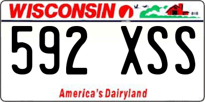 WI license plate 592XSS