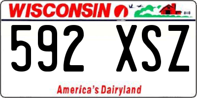 WI license plate 592XSZ