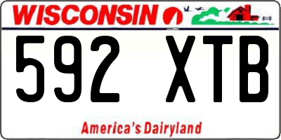 WI license plate 592XTB