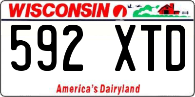 WI license plate 592XTD
