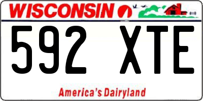 WI license plate 592XTE