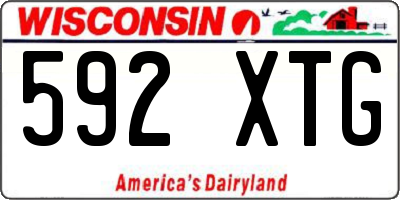 WI license plate 592XTG