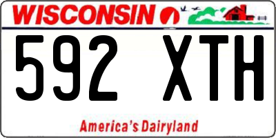 WI license plate 592XTH