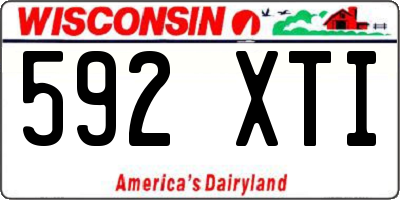 WI license plate 592XTI
