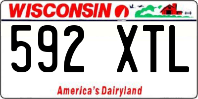 WI license plate 592XTL