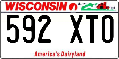 WI license plate 592XTO