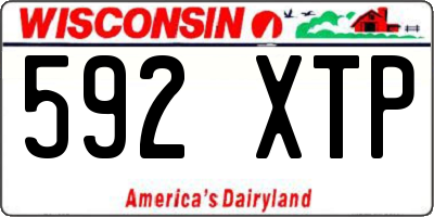 WI license plate 592XTP