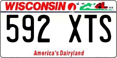WI license plate 592XTS