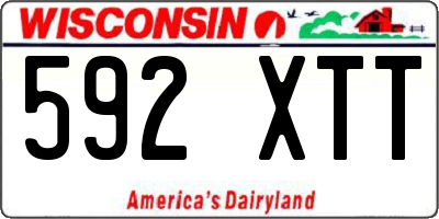 WI license plate 592XTT