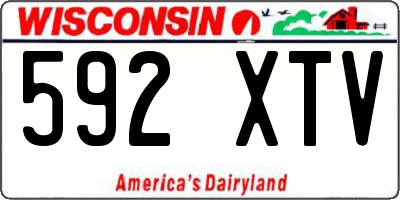 WI license plate 592XTV