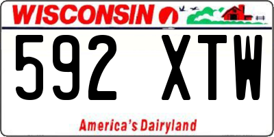 WI license plate 592XTW