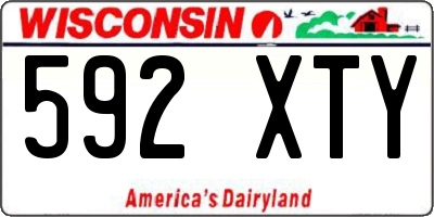 WI license plate 592XTY