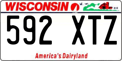 WI license plate 592XTZ