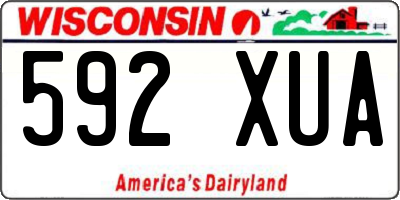 WI license plate 592XUA