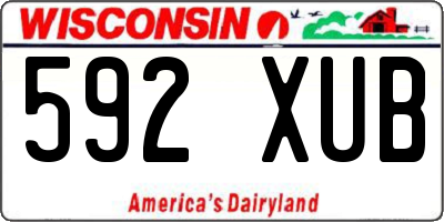 WI license plate 592XUB