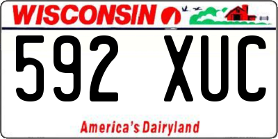 WI license plate 592XUC