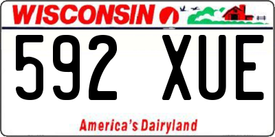 WI license plate 592XUE