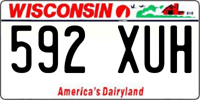 WI license plate 592XUH