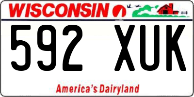 WI license plate 592XUK