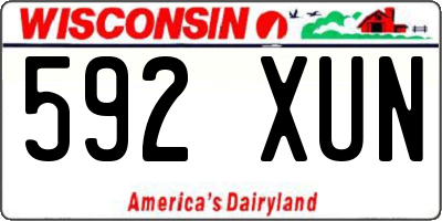 WI license plate 592XUN
