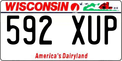 WI license plate 592XUP