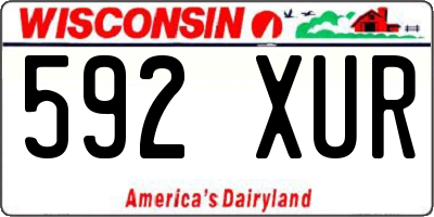 WI license plate 592XUR